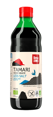 Salsa di soia tamari 25% meno sale senza glutine bio 500 ml
