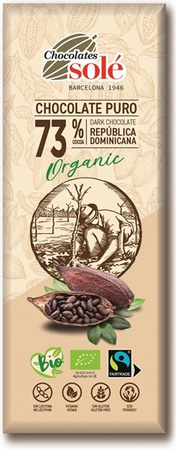 Cioccolato amaro 73% cacao BIO 25 g