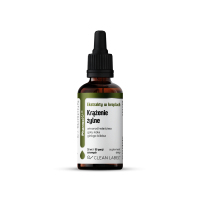 Estratti in gocce per una corretta circolazione venosa Integratore alimentare senza glutine 30 ml - Pharmovit