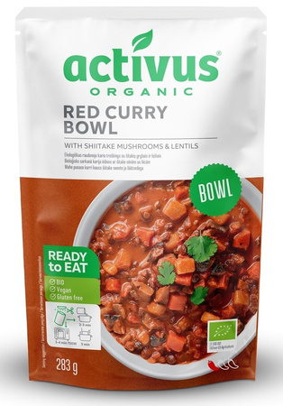 Piatto al curry rosso con funghi shitake e lenticchie senza glutine BIO 283 g