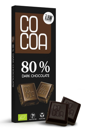 Cioccolato fondente 80% biologico 40 g – Cocoa