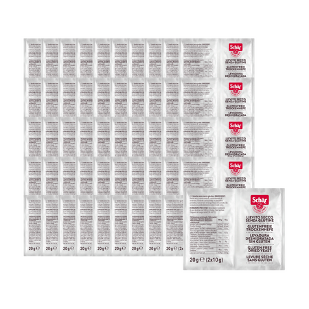SET 50 x Lievito secco senza glutine 20 g - Lievito 