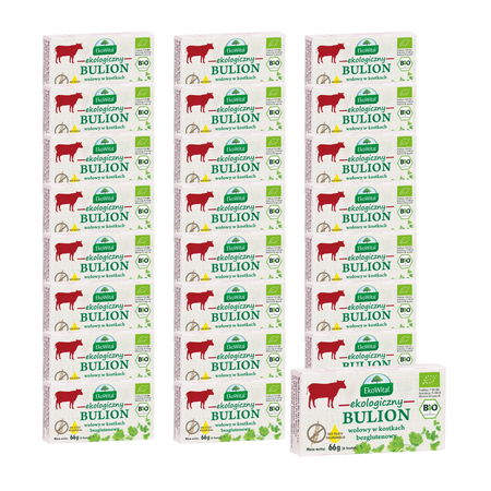 SET 24 x Brodo di manzo a cubetti senza glutine bio 66 g