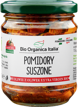 Pomodori semi-secchi sott'olio biologici 190 g – Bio Organica Italia