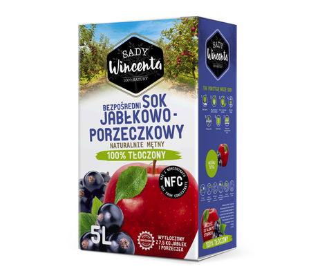 Succo naturale torbido di mela e ribes 5l