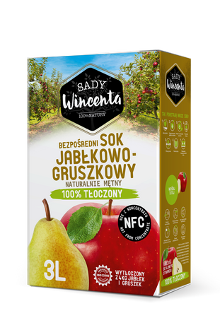 Frutteti Wincenta 100% succo di mela e pera 3l
