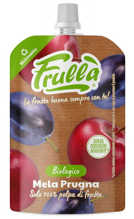 Mousse di mele e prugne senza zuccheri aggiunti bio 100 g - Natura Nuova