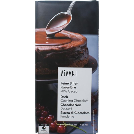 Cioccolato fondente da copertura per cucinare Vegan Biologico 150 g – Vivani