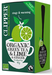 Tè verde con lime e zenzero Fair Trade Biologico (20 x 2 g) 40 g – Clipper