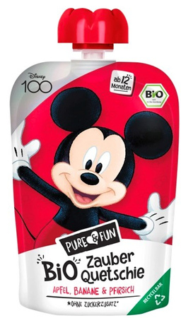 Purea di mela-banana-pesca BIO 100 g Topolino