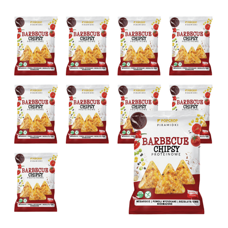 SET 10 x Piramidi di proteine - popcrop al barbecue, 60g