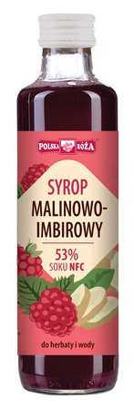 Sciroppo di lamponi con zenzero 315 ml – Polska Róża