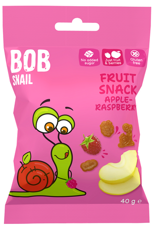 Caramelle gommose mela e lampone senza zuccheri aggiunti, senza glutine 40 g – Bob Snail