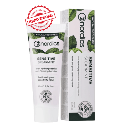 Dentifricio remineralizzante per denti sensibili con smalto liquido 75 ml - Nordics