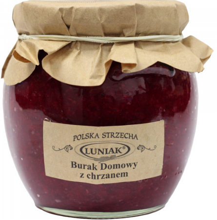 Barbabietola rossa casalinga con rafano 480 g – Luniak