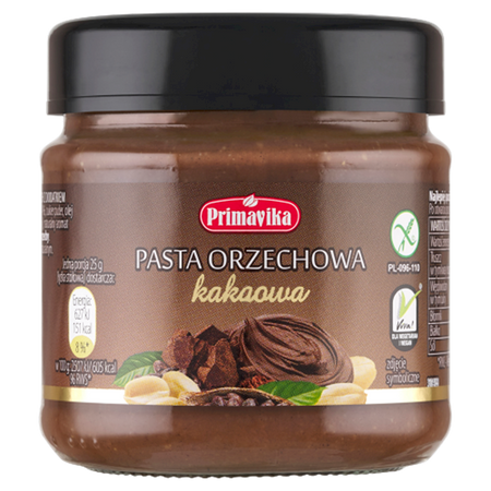 Crema di arachidi tostate senza glutine con cacao 190 g - Primavika