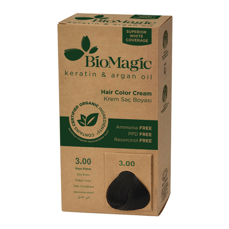 Tinta per capelli castano scuro (3,00) 250 g - BioMagic