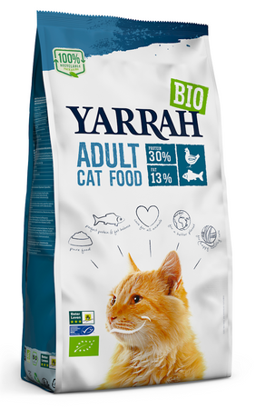 Cibo per gatti adulti con pollo e pesce bio 800 g - Yarrah