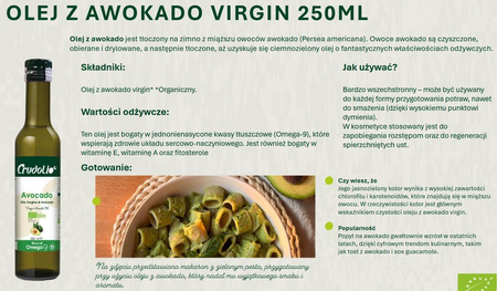 Olio di avocado BIO 250 ml