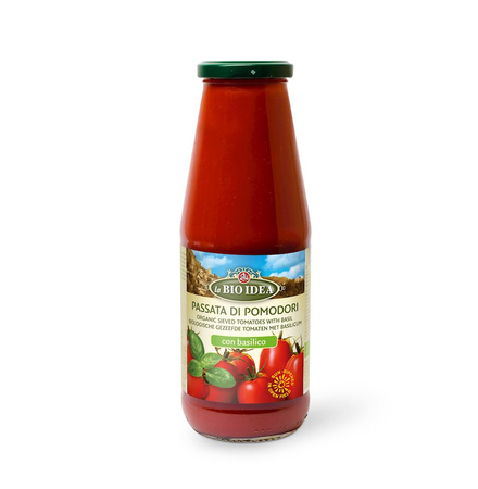 Passata di pomodoro con basilico bio 680 g la bio idea