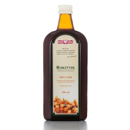 Succo di olivello spinoso 100%, 500 ml – Polska Róża