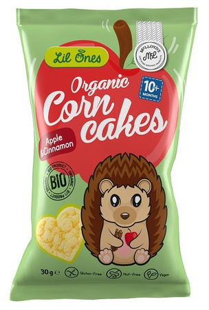SET 8 x Patatine di mais alla mela e cannella da 10 mesi senza glutine BIO 30 g