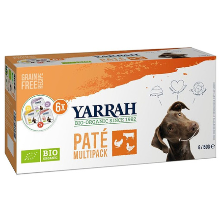 Alimento per cani multipack paté biologico (6 x 150 g) 900 g – Yarrah