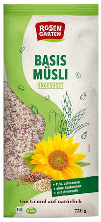 Muesli con amaranto Biologico 750 g – Rosengarten