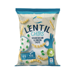 Chips di lenticchie rosse al gusto di panna acida e cipolla 100 g – Oho