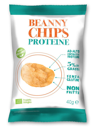 Patatine proteiche di lenticchie senza glutine bio 40g - beanny chips