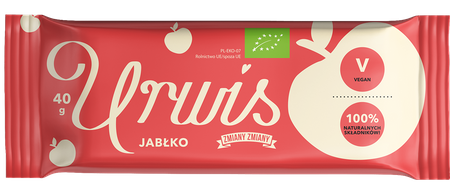 "Barretta di frutta e noci con mela "URWIS" senza glutine bio 40 g - cambio del cambio"