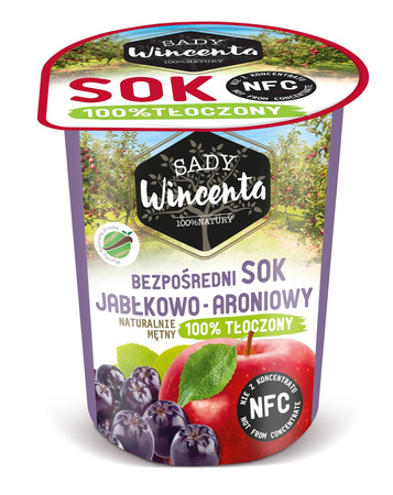 Succo naturalmente torbido di mela e aronia 200 ml – Sady Wincenta