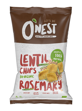 Patatine di lenticchie al rosmarino senza glutine bio 75 g - O'Nest