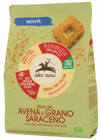 Biscotti di avena e grano saraceno con olio extravergine di oliva (14%) bio 250 g