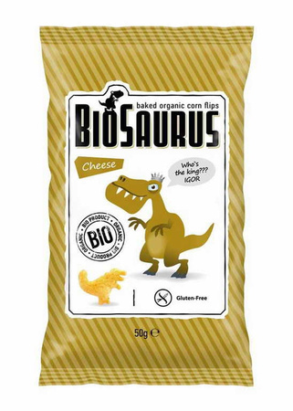 Puff di mais biologici al formaggio senza glutine 50 g – Biosaurus