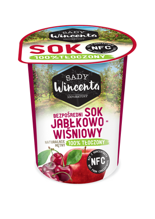 Succo di mela e ciliegia naturalmente torbido 200 ml Sady Wincenta
