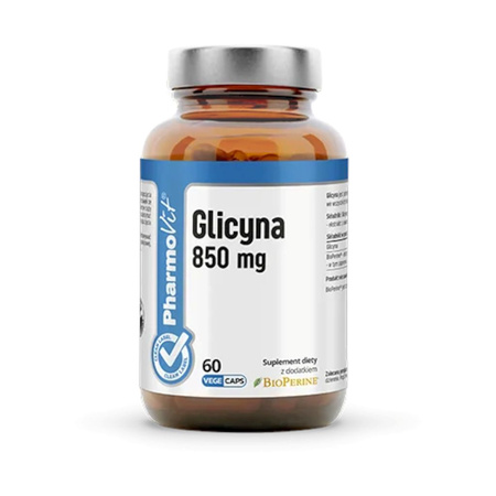 Glicina (850 mg) senza glutine integratore alimentare 60 capsule (CLEAN LABEL) – Pharmovit