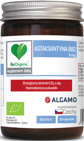 Astaxantina estratto Biologico (8 mg) integratore alimentare 30 capsule – Be Organic
