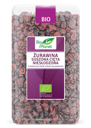 Mirtilli rossi secchi tagliati non zuccherati bio 1 kg