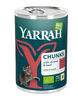 Cibo per gatti bocconcini di pollo e manzo con pomodoro e ortica bio 405 g - Yarrah