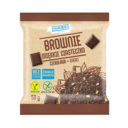 Brownie - dolcetto vegano, senza glutine, al cioccolato e cacao 50 g – Frank&Oli