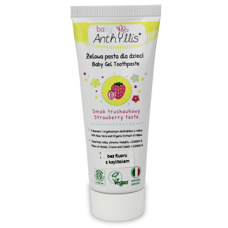 Dentifricio senza fluoro per bambini dal primo dente Fragola 75 ml