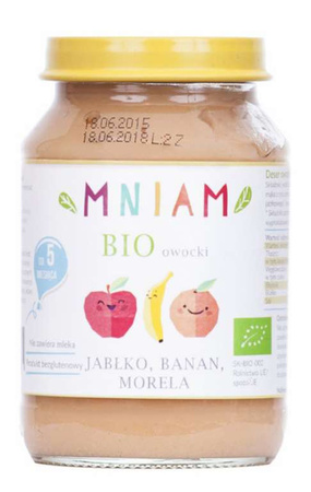Dessert mela-banana-morella da 5 mesi BIO 190 g Gnam