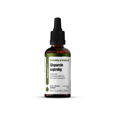 Estratti in gocce per il sostegno del fegato Integratore alimentare senza glutine 30 ml - Pharmovit