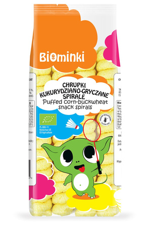 Patatine a spirale di mais e grano saraceno senza glutine BIO 60 g