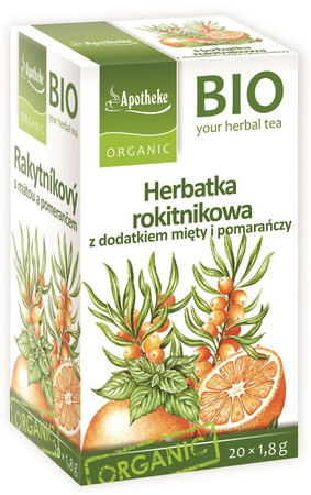Tè all'olivello spinoso con menta e arancia bio (20 x 1,8 g) 36 g