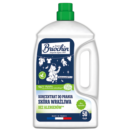Detersivo per bucato senza profumo per pelli sensibili (concentrato) Eco 2,27 l (50 lavaggi) – Briochin
