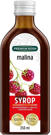 Sciroppo di lamponi senza aggiunta di acido citrico 250 ml – Premium Rosa