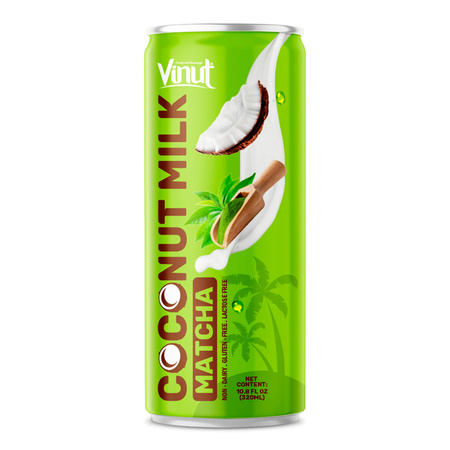 Bevanda a base di acqua di cocco con estratto di polpa di cocco al Matcha 320 ml – Vinut