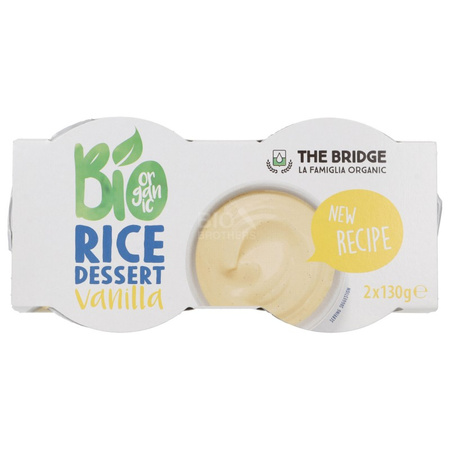 Dessert di riso alla vaniglia senza glutine Biologico (2 x 130 g) 260 g – The Bridge